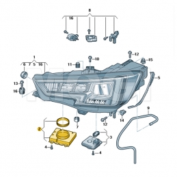 Audi A4 2016-2022 Led Far Beyni - 7PP941571BB - 3 Audi A4 2016-2022 Led Far Beyni - 7PP941571BB - 3